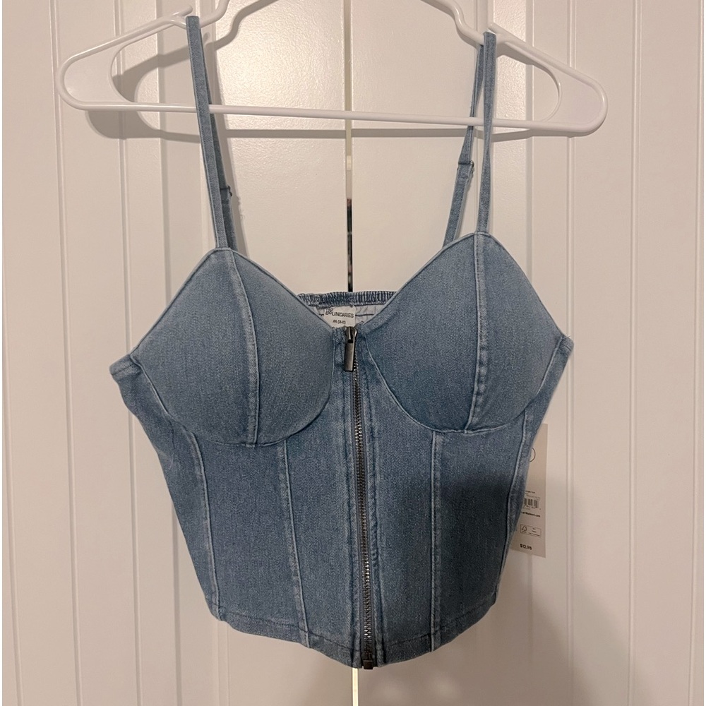 Denim Bustier Top, size medium